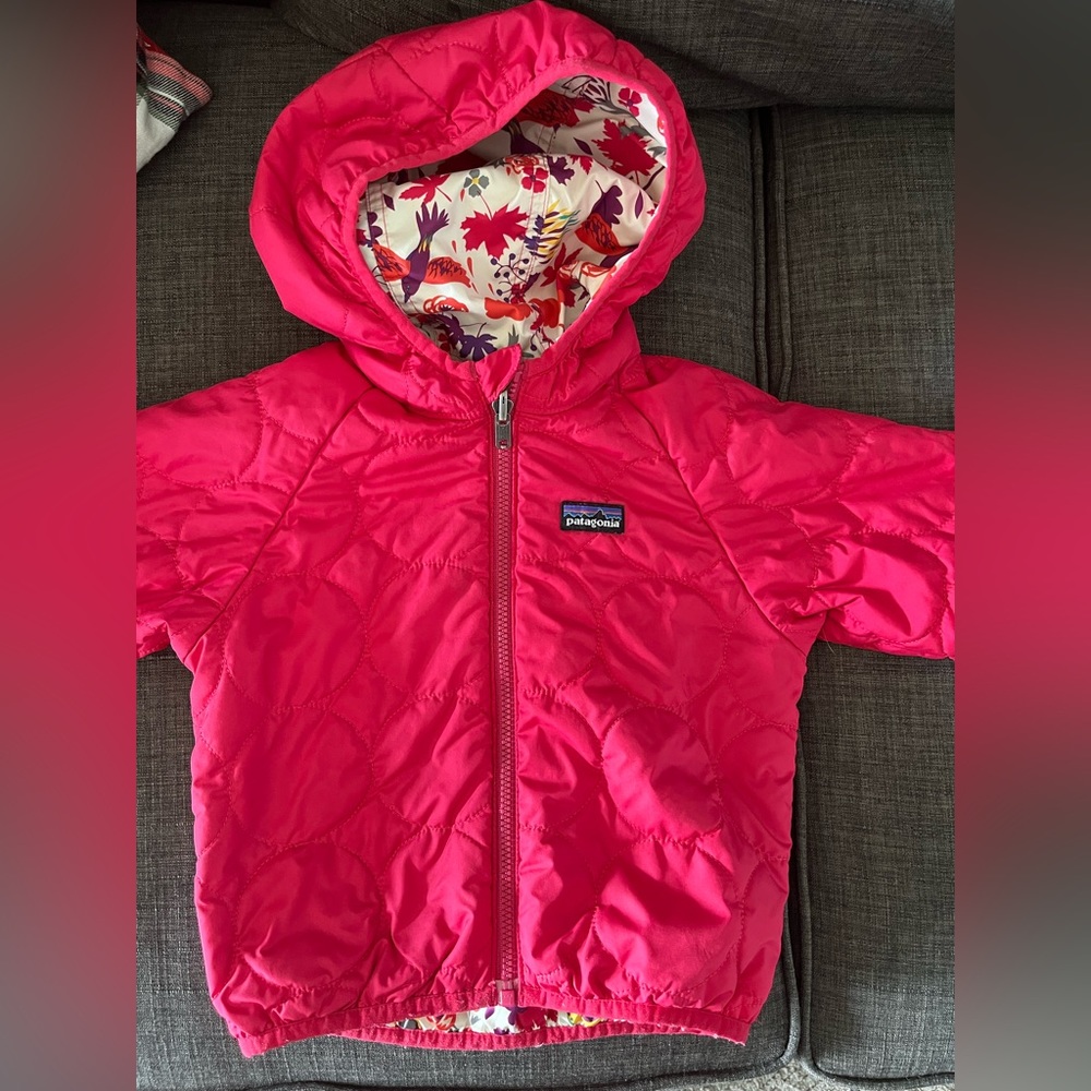 Patagonia reversible infant down sweater hoody jacket